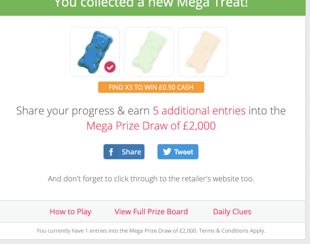 TopCashback mega treats 2020