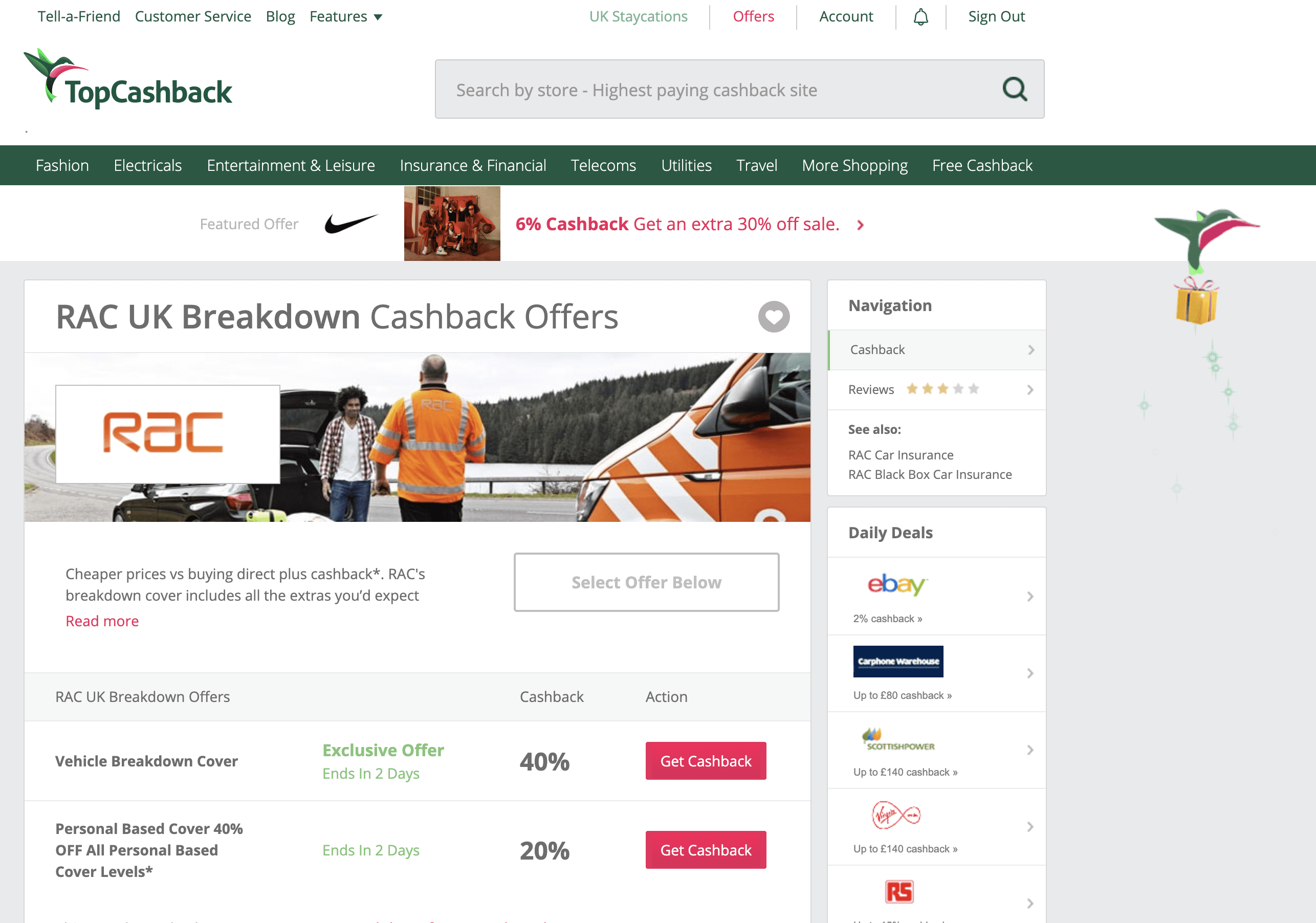 TopCashBack Giveaway Hummingbird