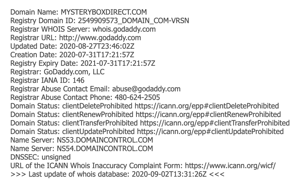 Mystery Box Direct Scam