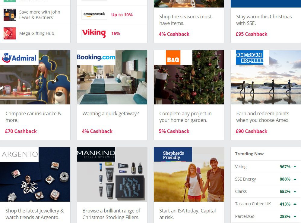 Top Cashback Xmas treats 2019 Daily Clues Trending